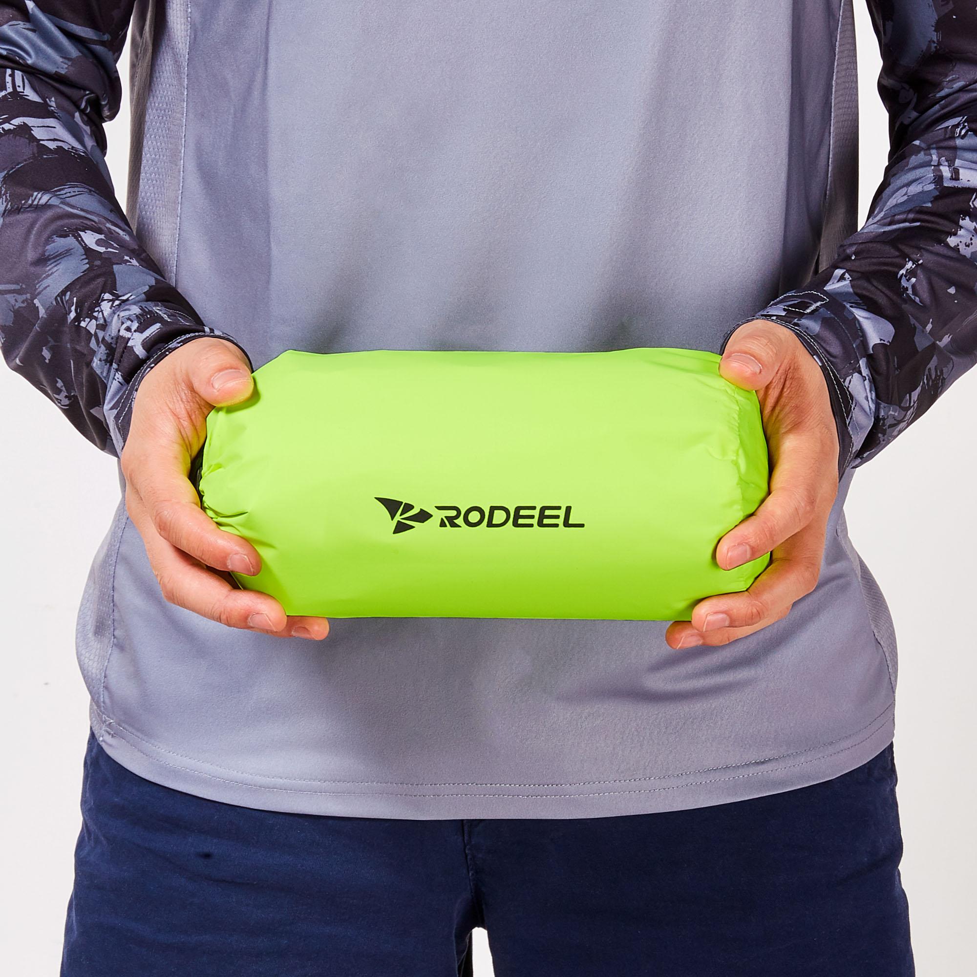 RODEEL 710 Waterproof Jacket with Storage Pouch Men High Visibility Lightweight Breathable Hooded Rainwear Durable Rain Coat Weatherproof Windbreaker For Outdoor Hiking Camping Fishing Boating Construction Landscaping Gardening, Holiday Gift