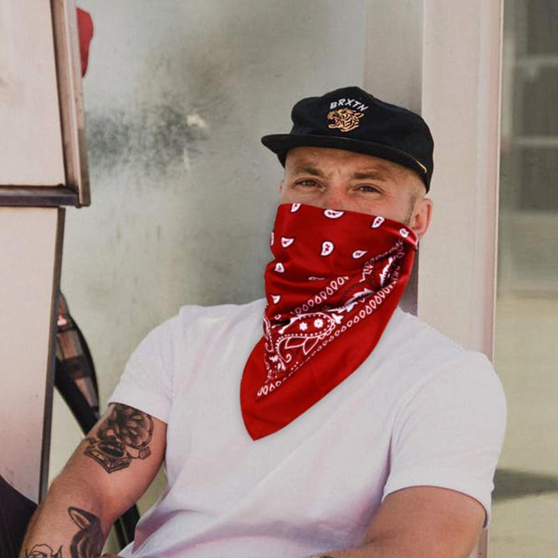 3/5 pcs Paisley Pattern Summer UV Protection Bandanas Face Mask Square Scarf Headwear Men & Women, Multi-Purpose Bandana Headbands, Square Head Scarf Great for biking, fishing, climbing, construction work