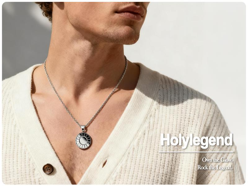Holylegend Mac Miller Divine Feminine Necklace, Mirror Pendant Jewelry in Gold & Silver, Inspired Gift for Music & Fashion Lovers Cross Chain Design