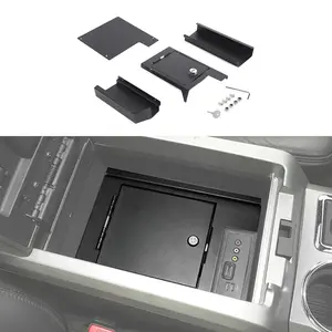 For 2009-2014 Ford F150 Raptor Vault Storage Box Center Console In-Vehicle Locking Safe