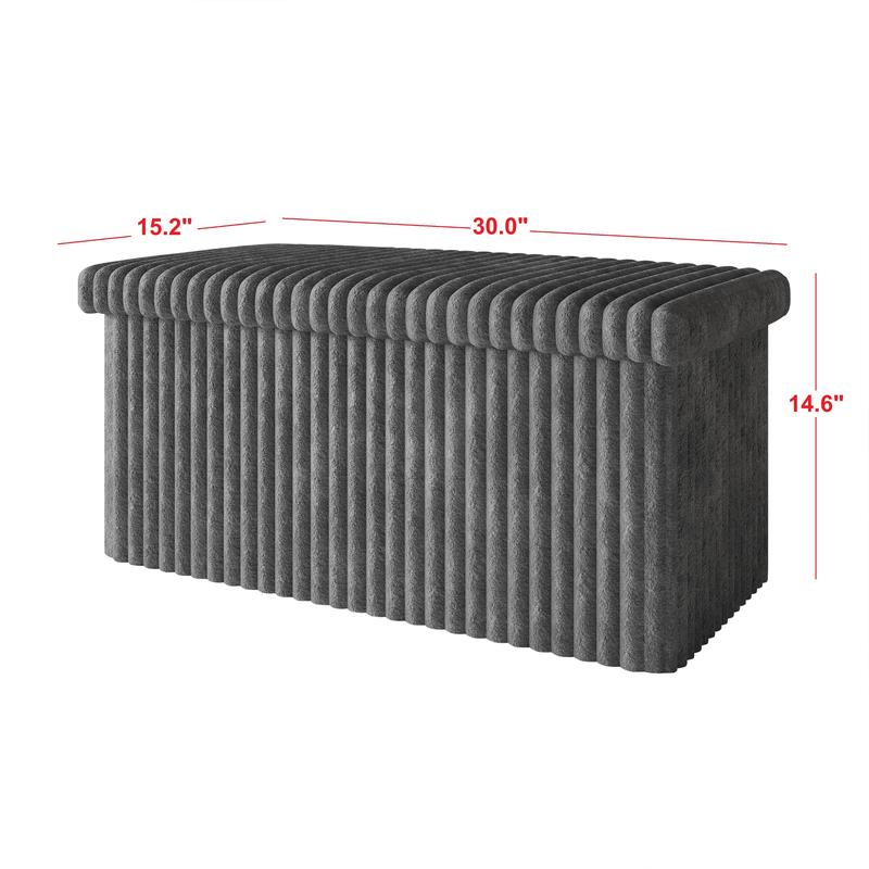 Favorer 12"/30"/42" Tufted Upholstered Folding Storage Ottoman Bench