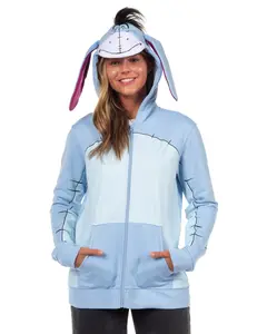 Disney Winnie the Pooh Hoodie Juniors Character Hooded Costume Zip Up Sweater