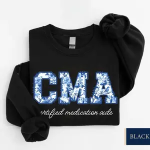Toile De Jouy CMA Shirt, Certified Medication Aide Tee, Floral CMA Nurse, Nursing Assistant Floral CMA Shirt, Nurse Appreciation Gift KLCQ