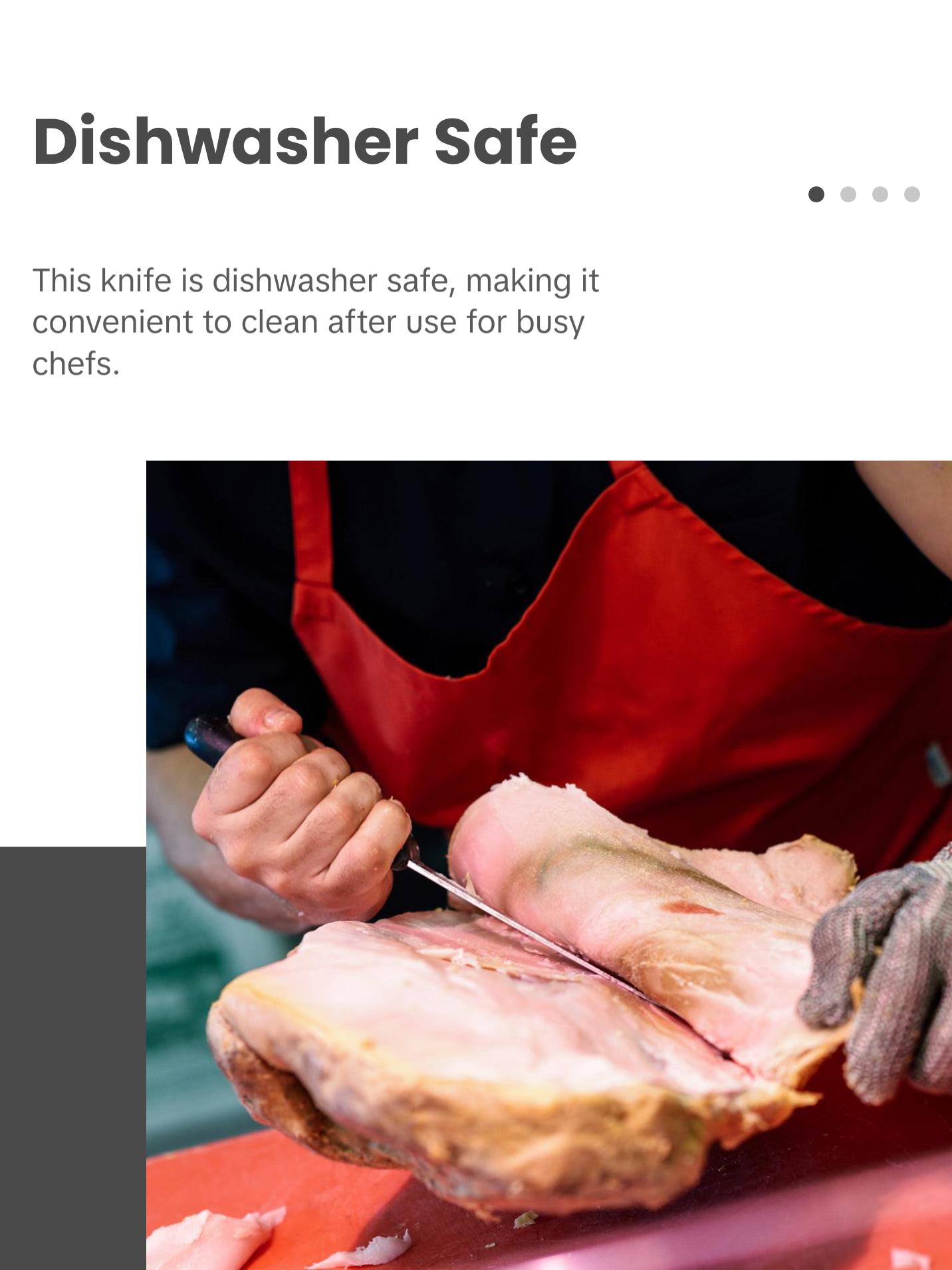 SpitJack Meat Trimming and Boning Knife - 6 Inch Curved Blade