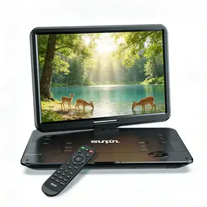 [2026 Updated] 17.9" Portable DVD Player w/ 15.6" Large HD Screen, Dual High Volume Speaker, Lossless Audio, 6-Hour Big Capacity Battery, Remote Control, Support CD/USB/SD Card/Sync TV & Multiple Disc Formats