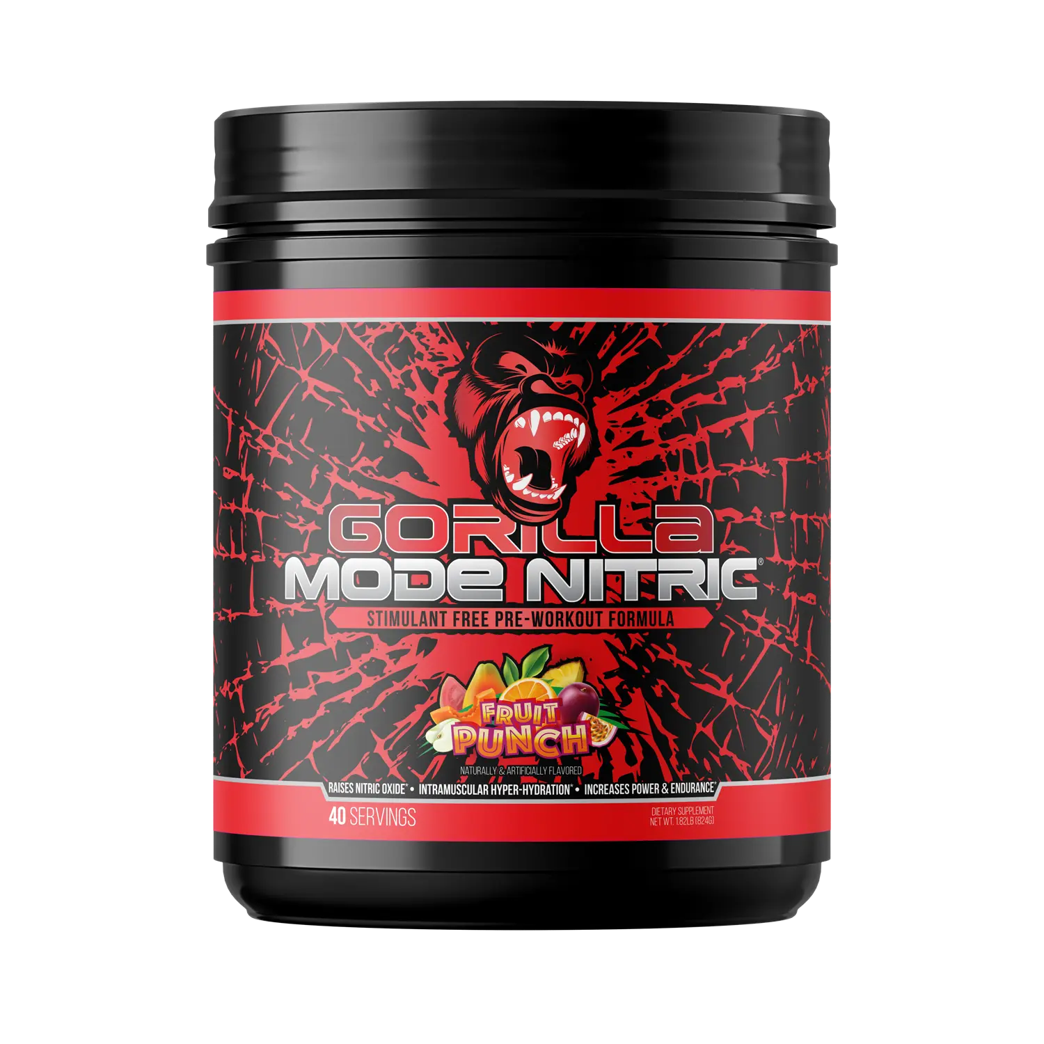 Gorilla Mode Nitric  - Stimulant Free Pre-Workout  (20/40 Servings)