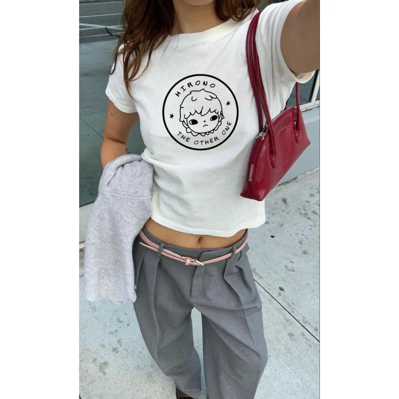 Hirono The Other One Baby Tee - Y2K Baby Tee, 90s Baby Tee, Graphic Shirt, Coquette, Vintage Design, Cute Trendy Y2K Graphic Tee,