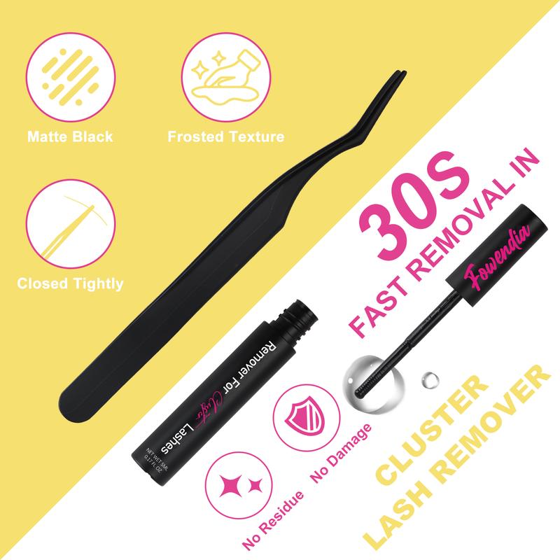 Fowendia Short Manga Lashes, California Sunset Short, Wanna Be Short | Cluster C/D Curl  Extension Kit | 8-14mm Lash Clusters with Bond, Seal, Remover - Ultra-Thin Transparent Bands |  Magic Anime False Eyelash Extension Kit dealsforyoudays
