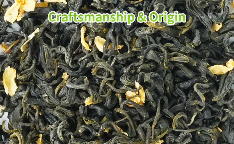 Chinese Style Jasmine Green Tea Loose Leaf Floral Aroma