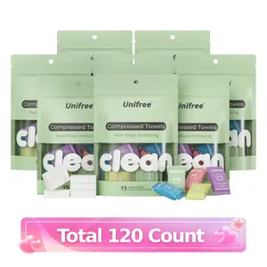 Unifree Compressed Towels Tablets – XL Soft & Eco-Friendly Disposable Face Towels – Portable & Individually Wrapped for Travel, Gym, Home, Game, ldeal for On-the-Go, valentines gift