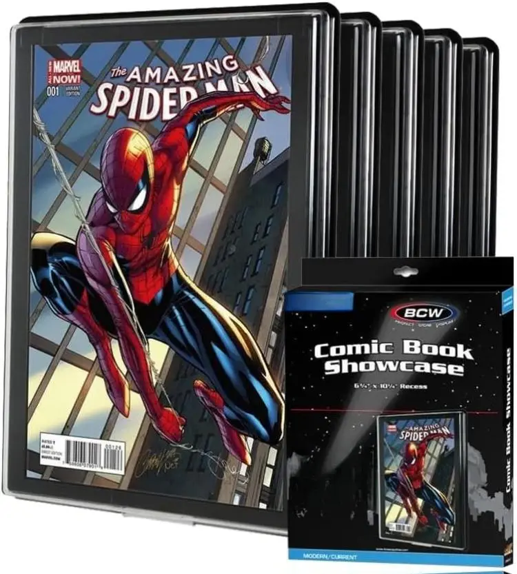 BCW Comic Book Frame with UV Protection | Modern/Current Age | Comic Book Display Frame | Comic Book Showcase Display Case | Comic Book Holder Picture Frame (Current, 5 Pack)