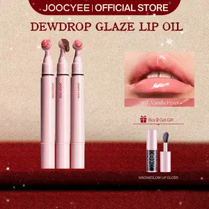 JOOCYEE Dewdrop Glaze, Blur, Lip Oil, Makeup, Glossy, Transfer-Proof, Long Wear, Silky, Hydrating, Innovative Design, Beginner-Friendly, Plumping, Multi Shades, Portable, Novel, For Holidays, Parties, Masquerades, Valentines Day Gift, New Year