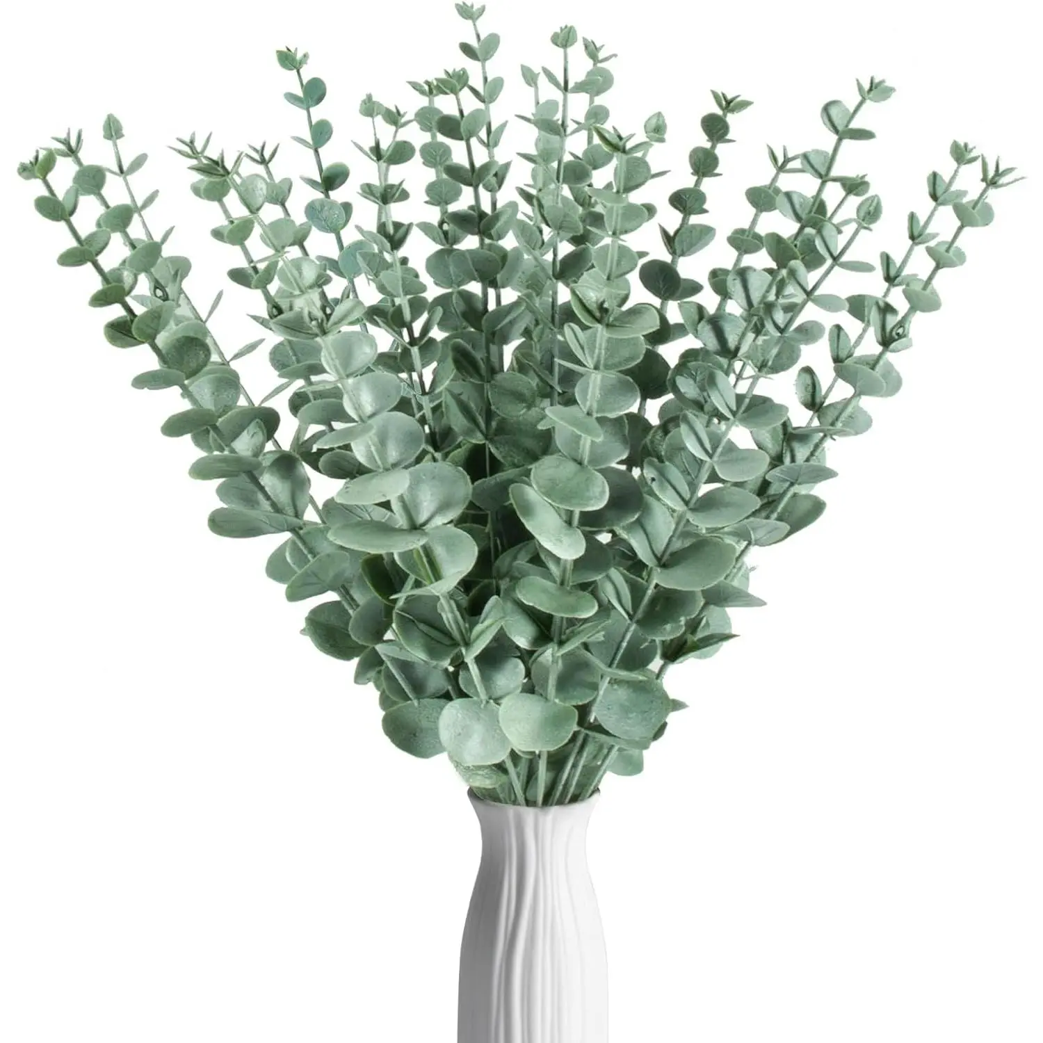 24 count Artificial Eucalyptus Stems - Faux Eucalyptus Branches Decor  Eucalyptus  hojas de eucalipto artificiales para decoracion Eucalyptus Bouquet Sprigs Leaves  Greenery Wedding