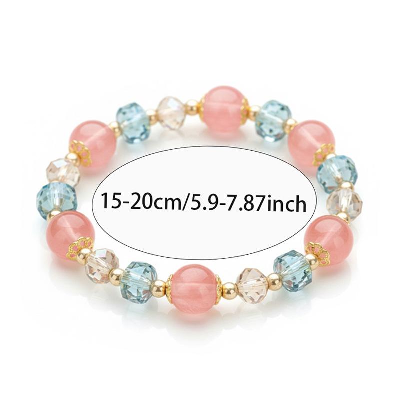 Colorful Crystal Lucky Bracelet For Women, Wealth Money Bracelets Trendy Spiritual Jewelry Gifts for Women, Special Occasions Gifts For Girlfriends Heavy Bracelet Blue Friendship Bracelet