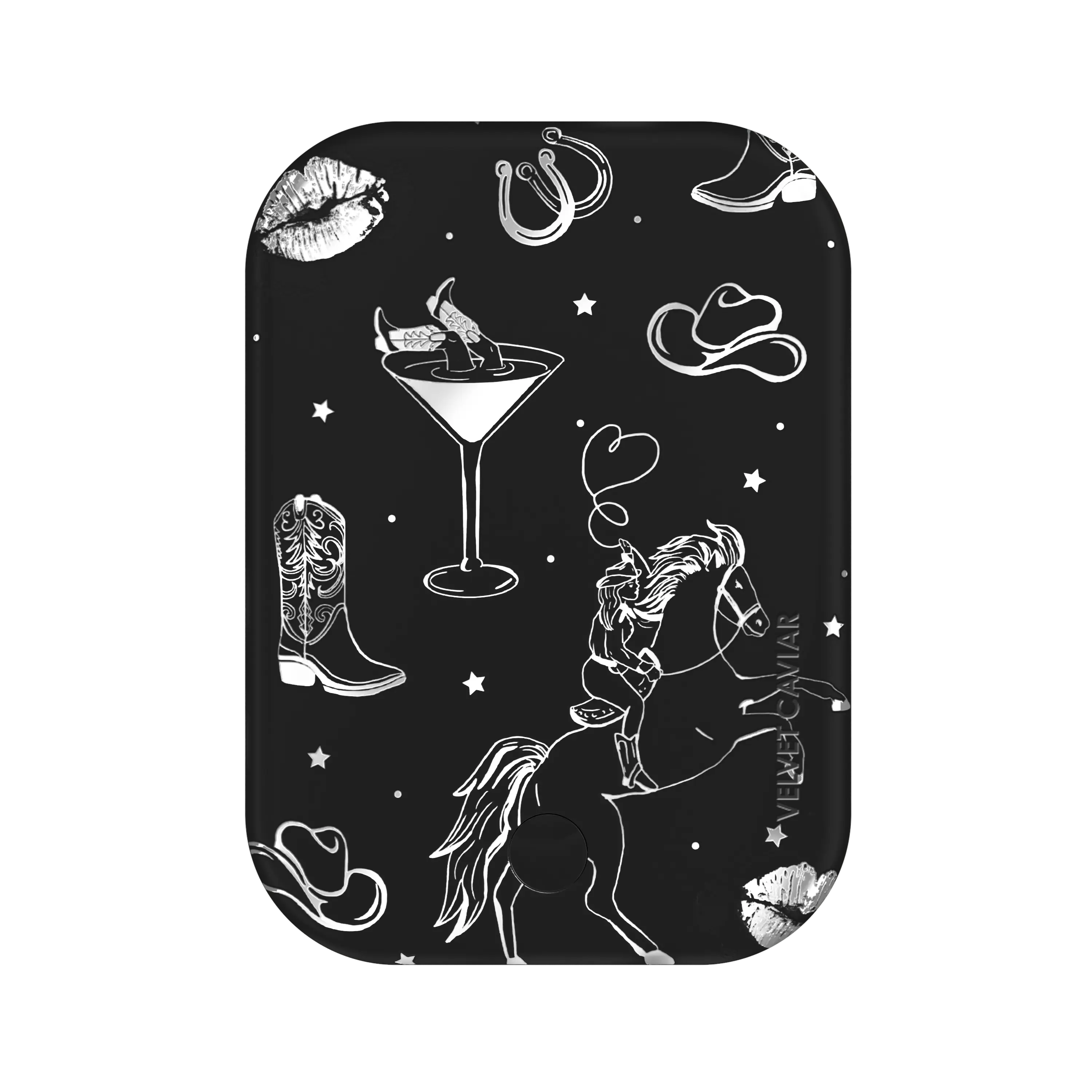 Velvet Caviar Disco Cowgirl MagSafe Magnetic Power Bank - Chargeable Compact Portable Battery Charger, Fast Charging, Strong Magnetic Grip, Wireless Rechargeable Battery, iPhone Compatible, USB-C Input, Compact Portable Charger