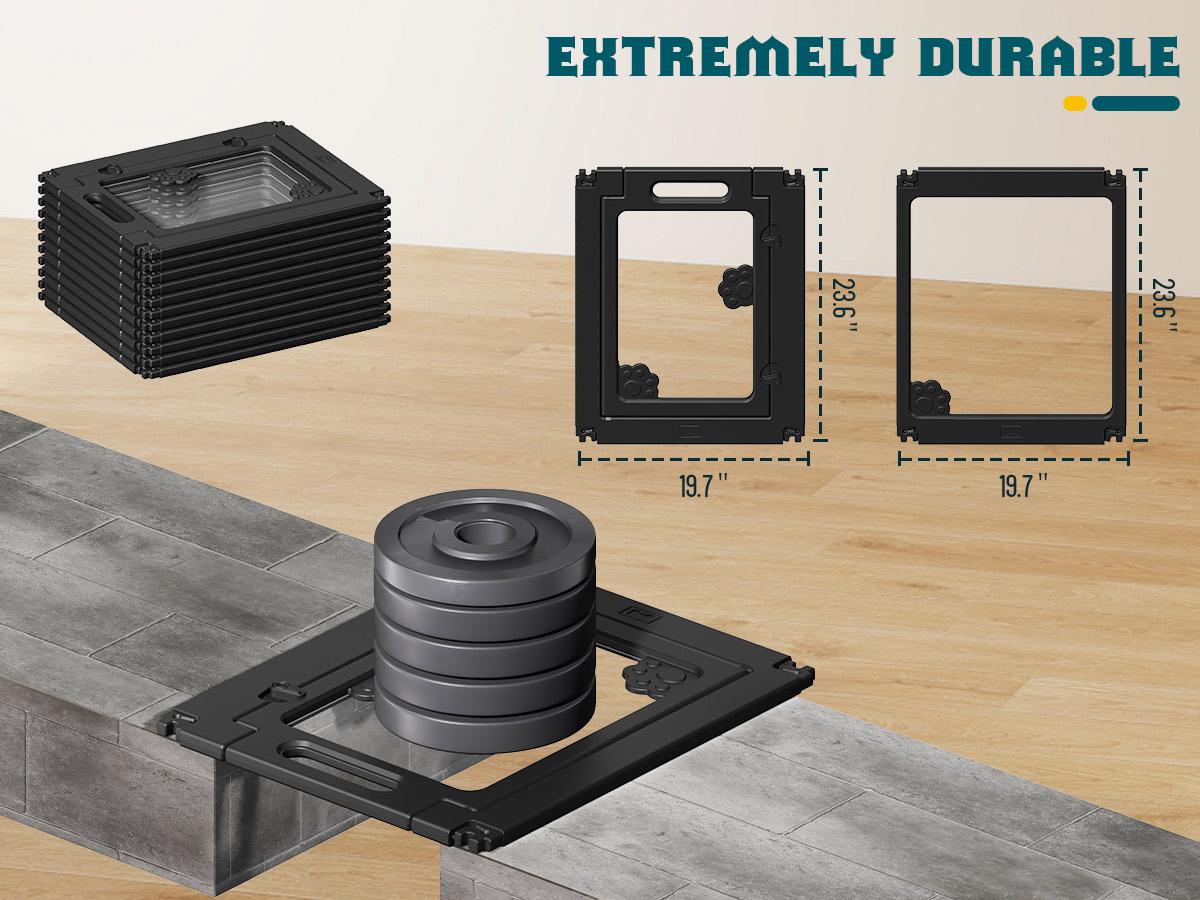 AMERLIFE Acrylic Clear Dog Playpen Indoor, Modular Puppy Cat Small Pet Play Pen with Doors, Transparent Fence for Little Dogs, Cats, Rabbits, Easy Assemble and Disassemble, (24" H, 10/14/17 pcs)