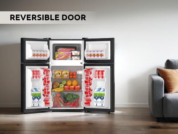 BANGSON 3.2 Cu.Ft Mini Fridge, Double Door Small Refrigerator with Freezer, Adjustable Thermostat, Energy-Efficient, Compact Refrigerator, Quiet Operation, LED Interior Light, Household Appliances BANGSON 3.2 Cu.Ft Mini Fridge, Double Door Small Refrigerator with Freezer, Adjustable Thermostat, Energy-Efficient, Compact Refrigerator, Quiet Operation, LED Interior Light, Household Appliances