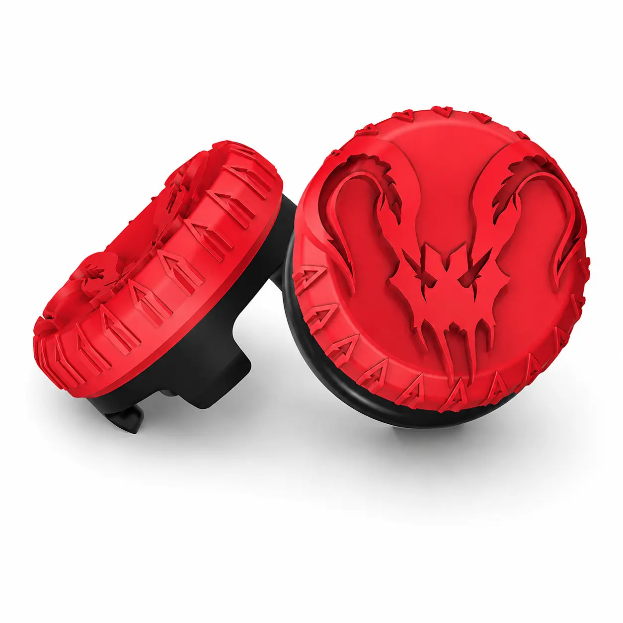 Pro Gaming Thumbstick Grips - Plastic/Silicone Console Controller Accessories for PS5/PS4 & Xbox, Anti-Slip Pair Pack with 1 High-Rise + 1 Mid-Rise Caps for Enhanced Aim & Control, for Gamers, High/Mid Rise