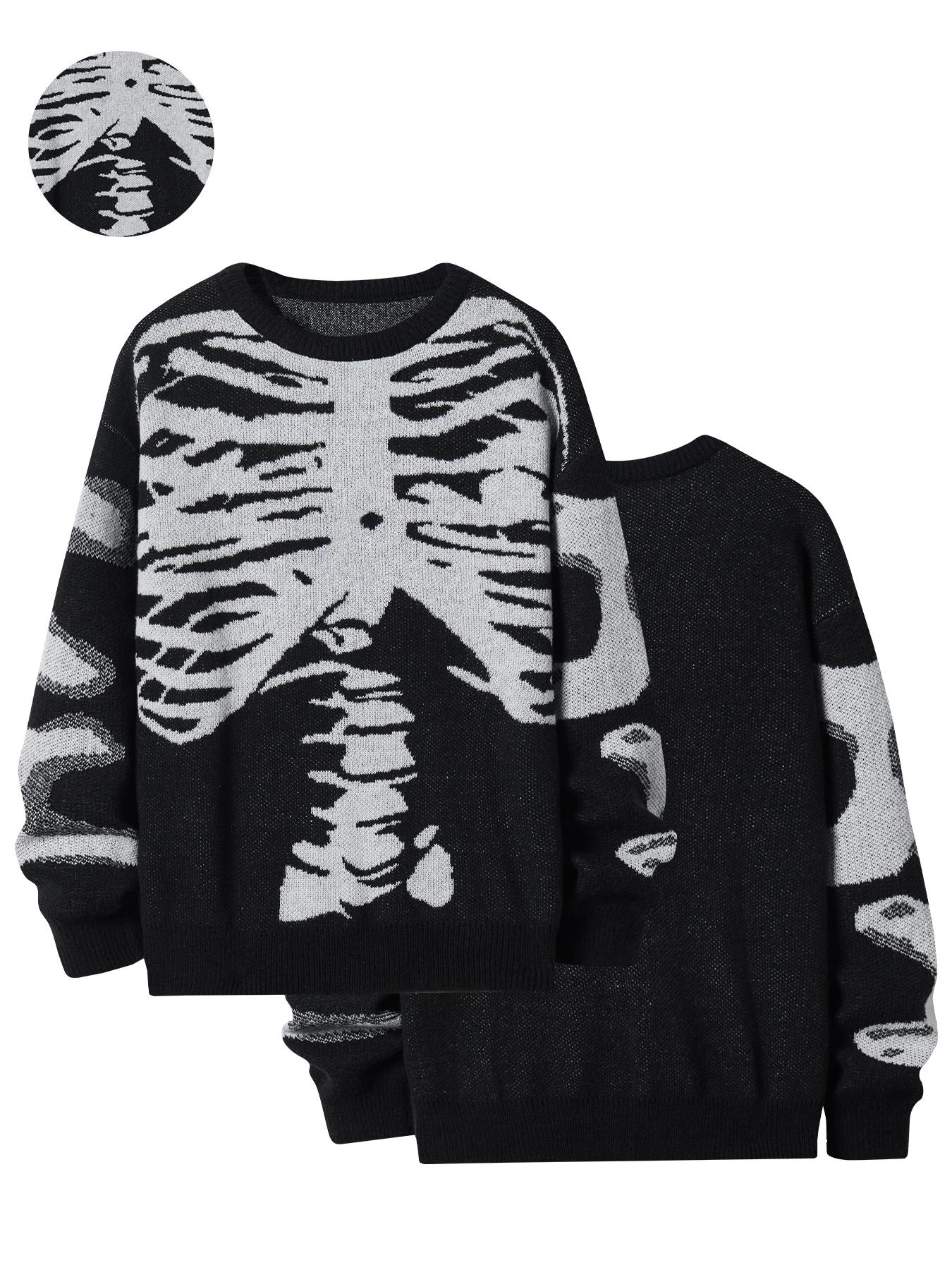 2026 #SummerVibes Jacquard Contrast Color Vintage Knit Sweater Unisex Autumn Winter Crew Neck Elegant Sports Design Sweater Casual Long Sleeve Crewneck Knitwear Tops