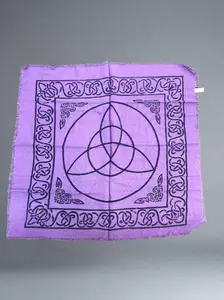 Altar Cloth - Triquetra 18x18 Purple/Black