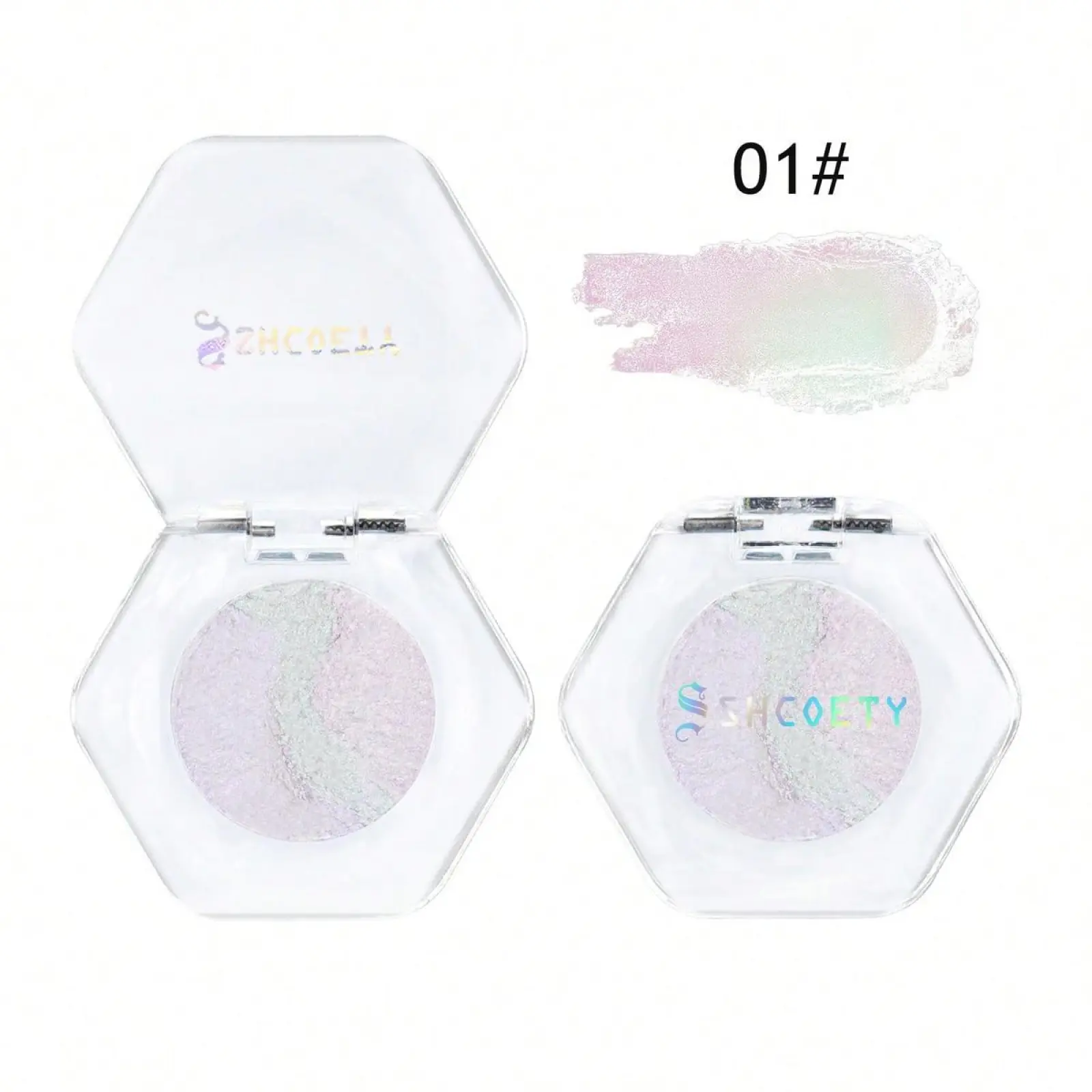 Metallic Color-Changing Eyeshadow Powder Cosmetic - High-Pigmented, Blendable, Creamy Duochrome, Long-Lasting Eye Makeup Product with Silky Glide On, Color-Shifting Shimmer Adds Depth & Shimmering Finish for Daily Wear, Festive Supplies