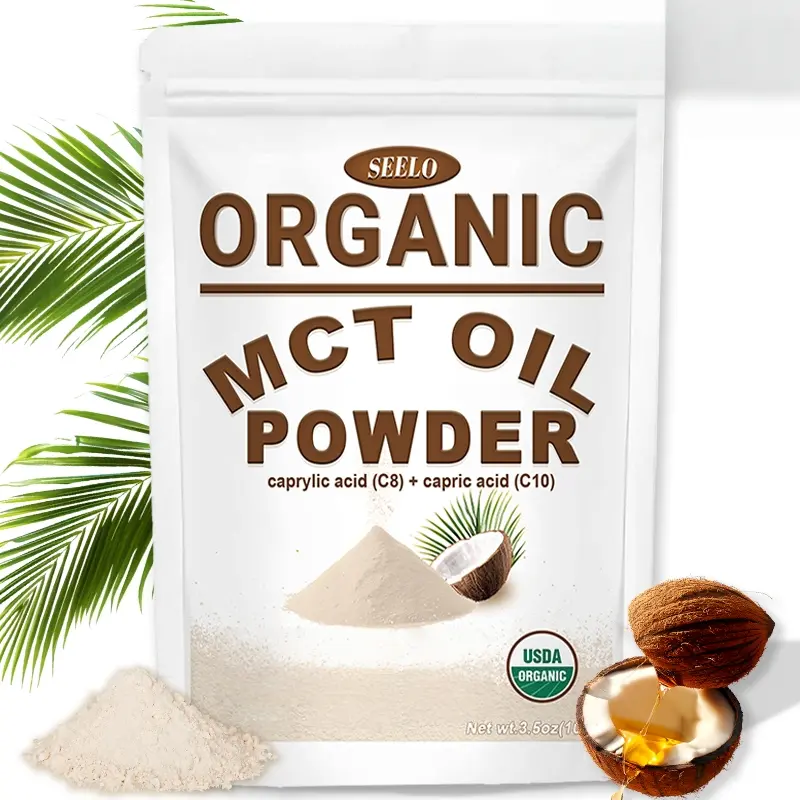 100G of MCT Oil Powder with Prebiotic Fiber, Featuring C8 And C10 MCT Oil Suitable for Use in Coffee Creamers