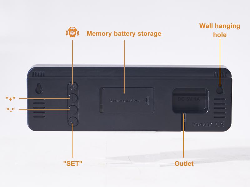 Digital Wall Clock,Large Display Digital Clock with LED Technology,Countdown Dimmer,DST Date, Week Temperature,Large Display,Halloween/Christmas Gifts
