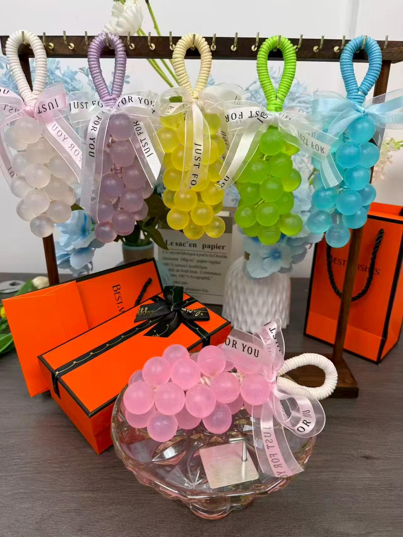 【Easter Gifts】Grape Soap on a Rope–Easter Handmade DIY Decorative Grape Soap,Natural and Gentle,Moisturizing and Cleansing,Long-Lasting Fresh Scent,Perfect for Home Décor and Bathroom,Aesthetic&Creative Christmas Gift,Valentine's Day&Mother's  gifts