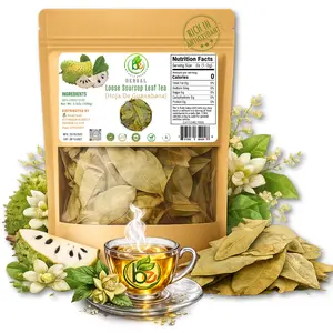 Guanábana (Soursop) Herbal Tea – 3.5 oz (100 g) Dried Leaves – 100% Natural, Vegan, Non-GMO, Sugar-Free, Caffeine-Free – Antioxidant-Rich Herbal Infusion for Hot & Iced Drinks – Vacuum-Sealed for Freshness – by BexpertsUSA
