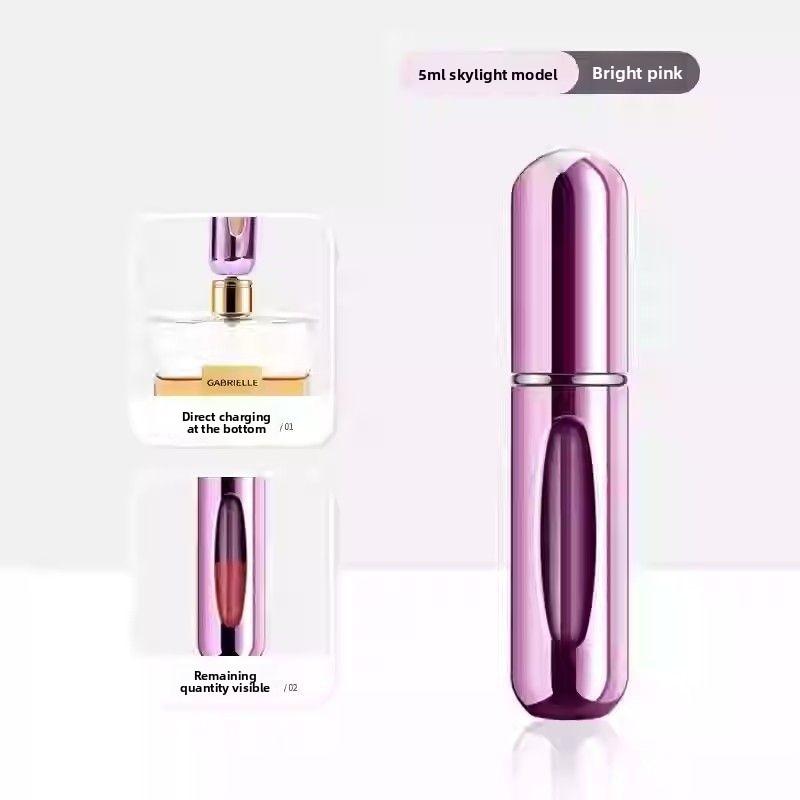 2PCS Refillable Perfume Bottle Portable Spray Colonia Bottles High-end Hydrating Transparent Rotating Fine Mist for All Skin Types