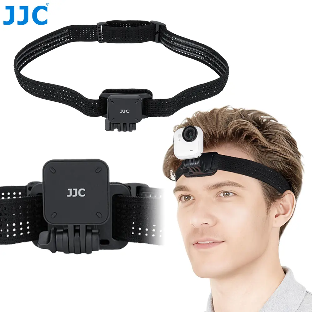 JJC Magnetic Camera Headband with Elastic Band for Insta Go Ultra - Quick Release, 180° Tilt Adjustable, Durable, Comfortable, Running/Cycling POV Filming, Original Replacement Mount