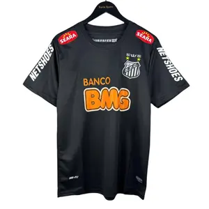 Black Retro 2011-2012 SAN Away Short Sleeve Soccer Shirt, 2011-2012 Vintage Black SAN Away Edition Football Jersey