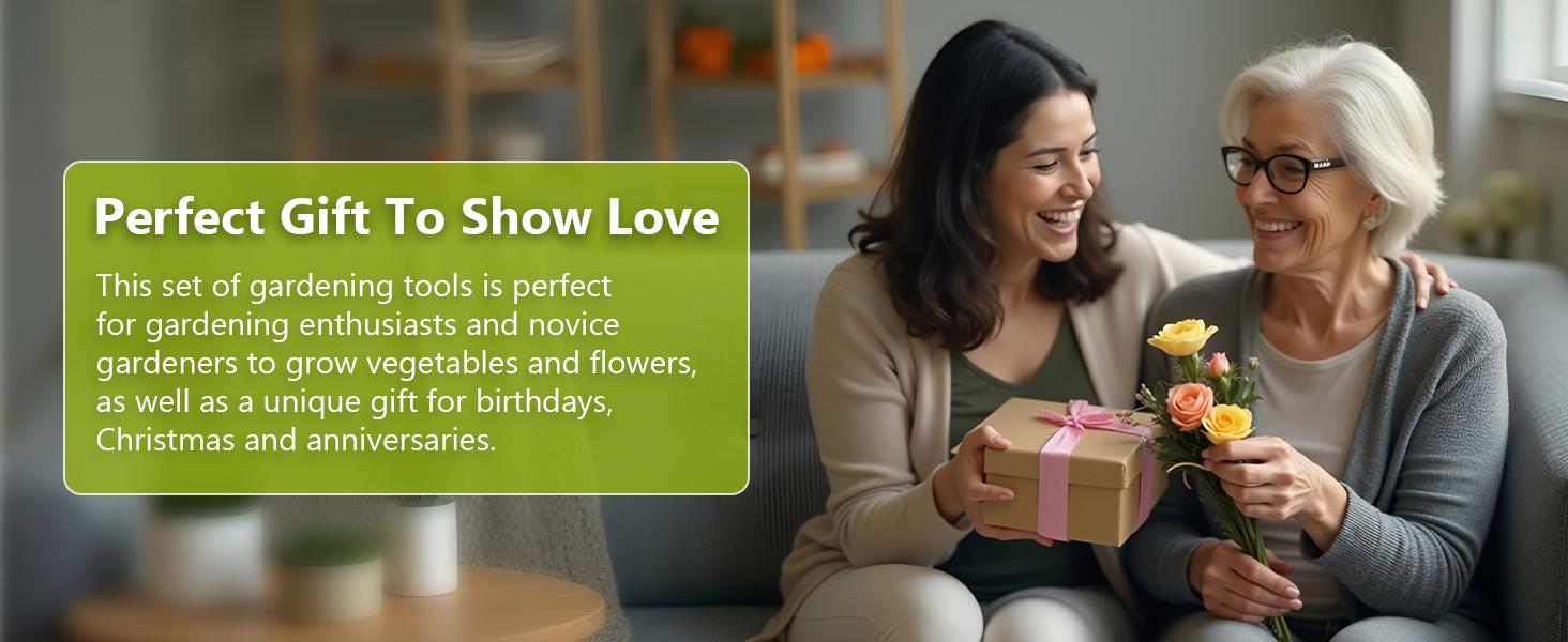 Gardening Tool Set, Saraily Stainless Steel Heavy Duty Gardening Tool Set, with Non-Slip Rubber Grip, Storage Tote Bag, Outdoor Hand Tools, Ideal Gardening Gifts for Women