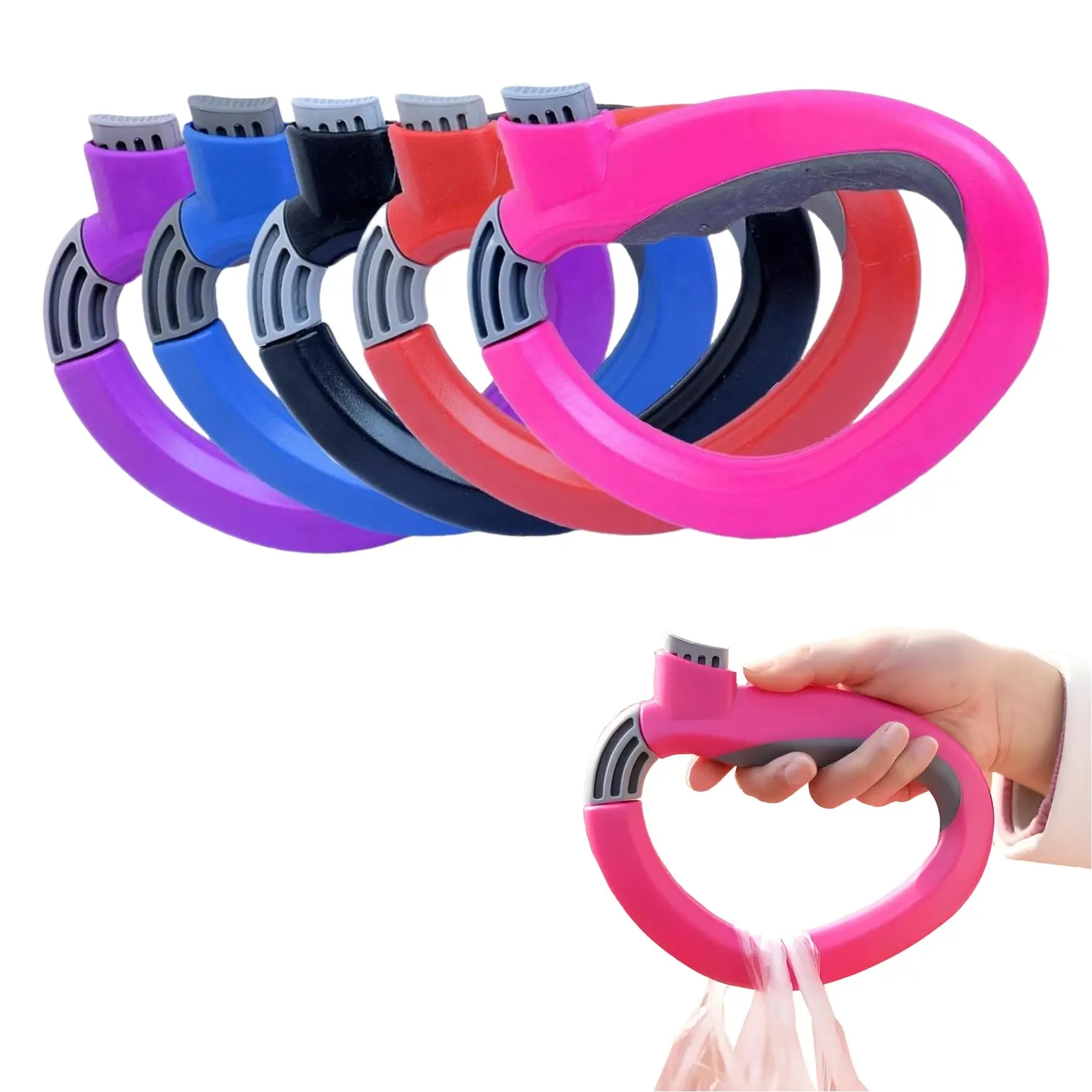 Grocery Bag Carrier Plastic Bag Carrying Handle Shopping Bag Holder,Holds 100lbs,Heavy Duty Carry Handle,Comfortable Grip to Carry Bags,Buckets Accessory