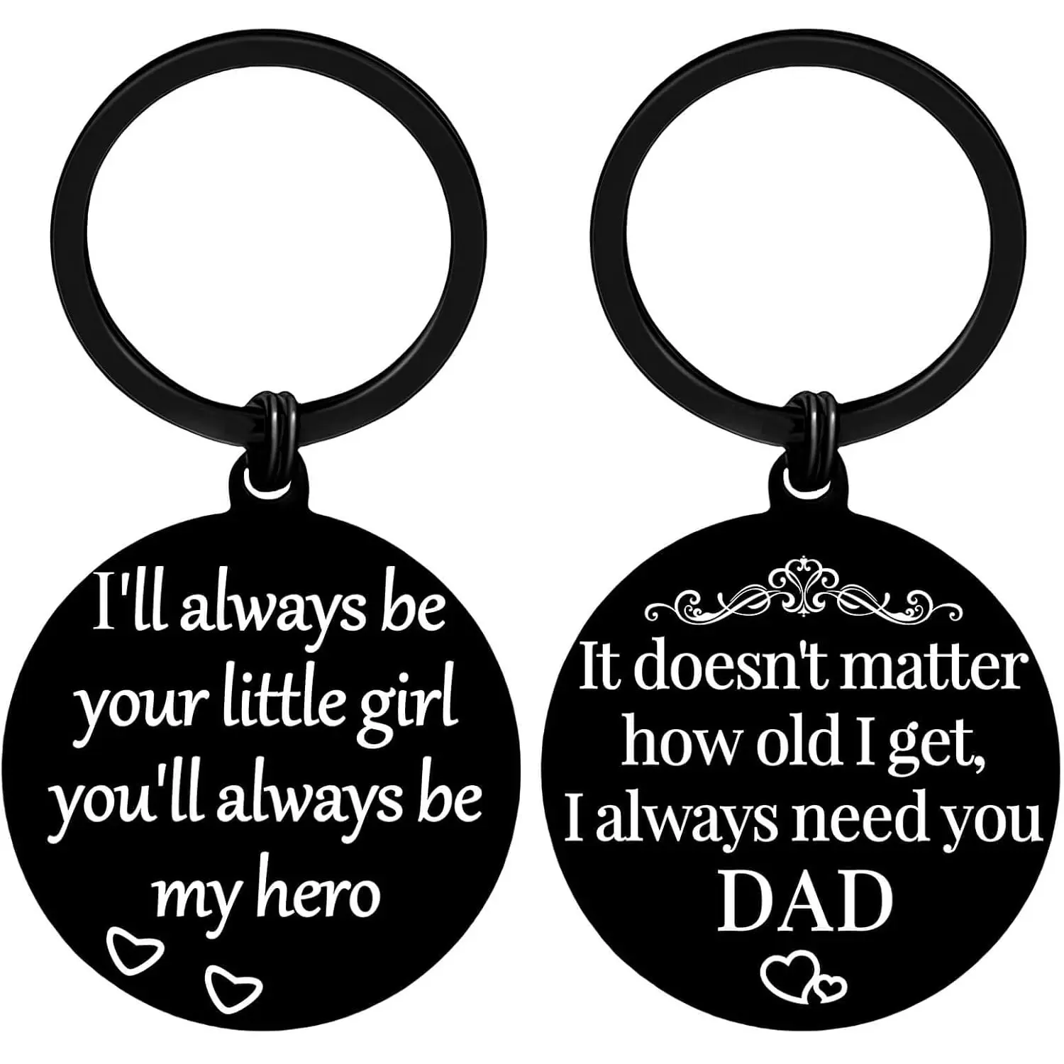 Dad Keychain Dad Gifts from Daughter Son Daughters to Stepdad Fathers Day Birthday Christmas Valentines Gift