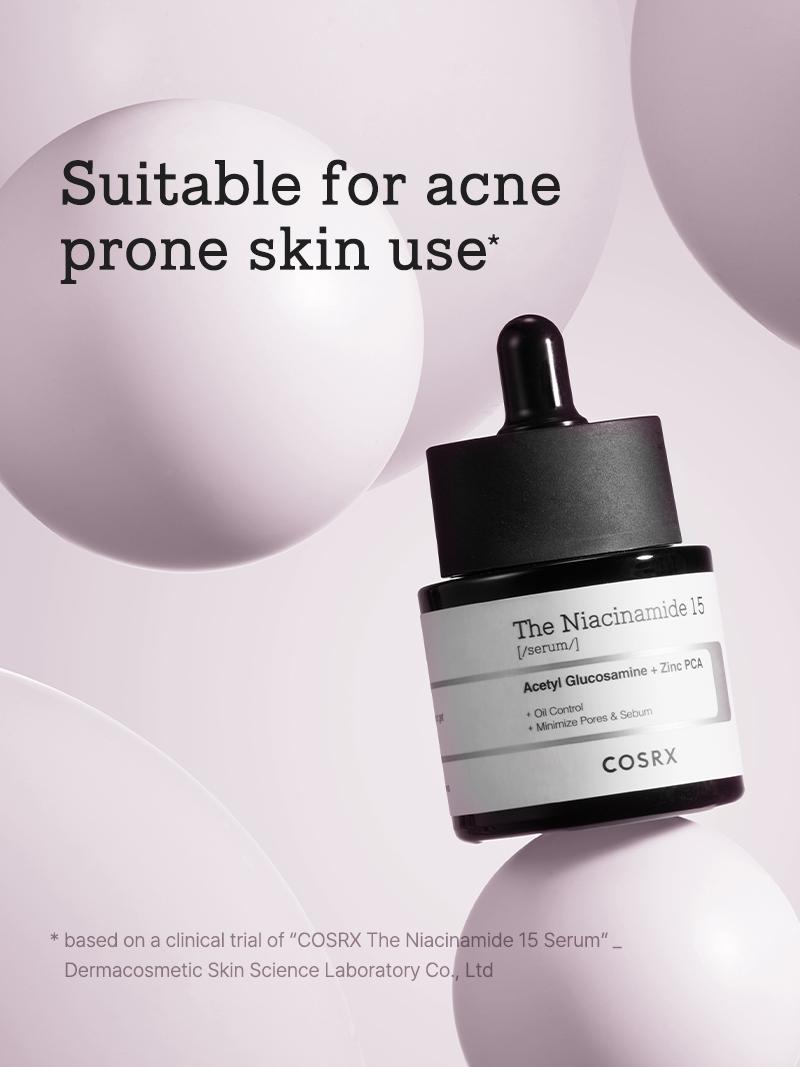 [COSRX Official] The Niacinamide 15 Serum 20ml - Reduces Oily Skin, Shrinks Pores & Refines Skin Texture for Korean Glass Skin, Poreless Face, Skincare