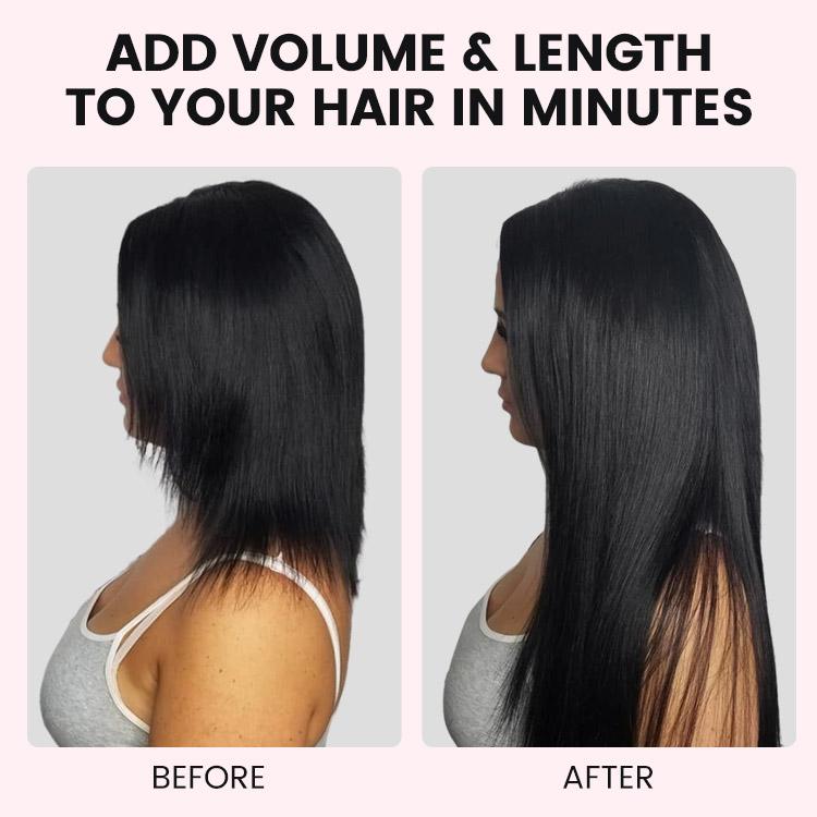 [New IN] West Kiss Seamless Clip In Hair Extensions 100% Virgin Human Hair Straight, Yaki Straight Clip In Hair Extensions
