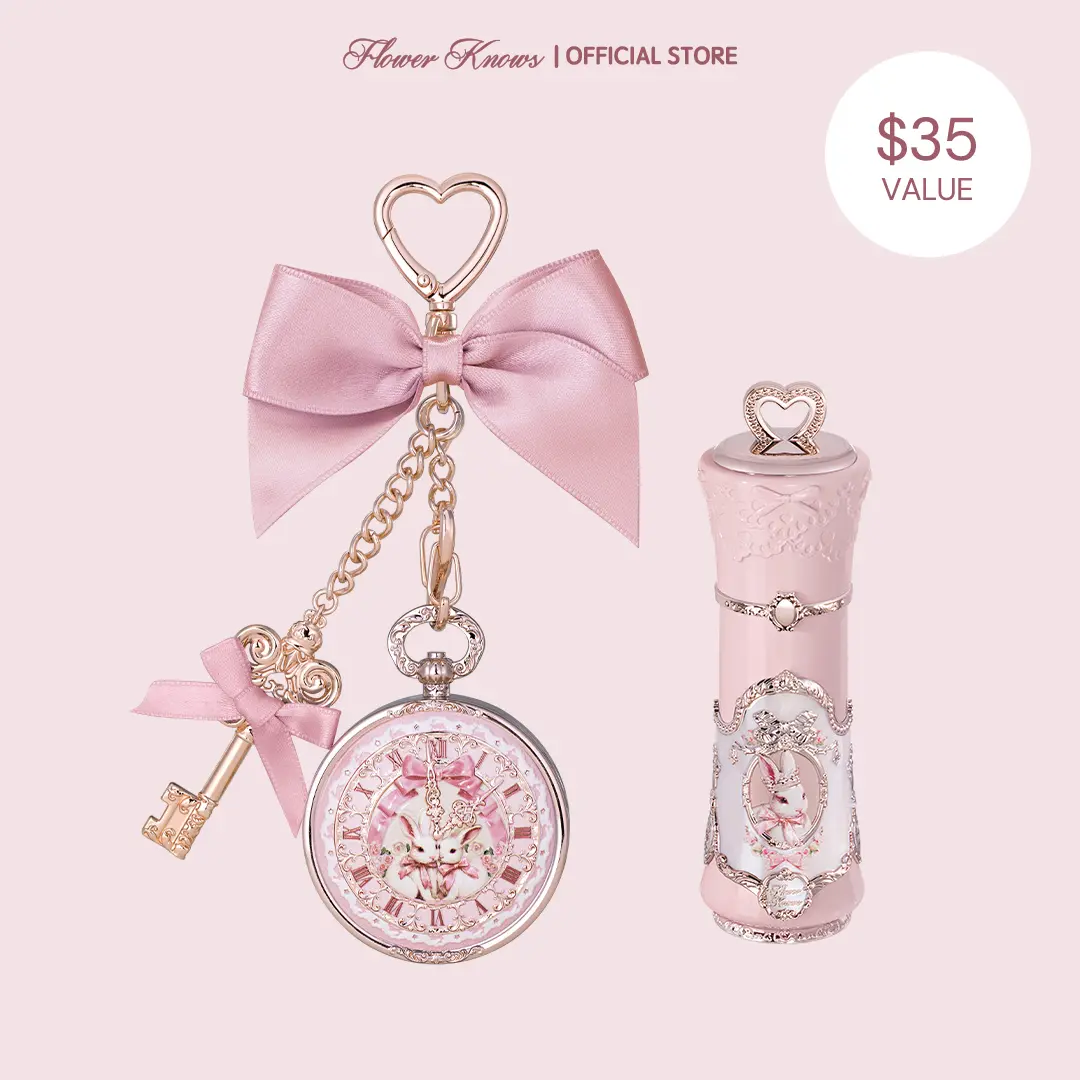 Flower Knows Vintage Lip Combo, Flawless Matte Lipstick and Hydrating Balm Set, Nourishing Moisturizer for Smooth Lips, Mini Travel Products, Gifts for Women, Selfcare