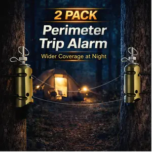 2 Pack Perimeter Trip Alarm-Camping Trip Wire Alarm Device for Outdoor and Property Safety/Bear Deterrent
