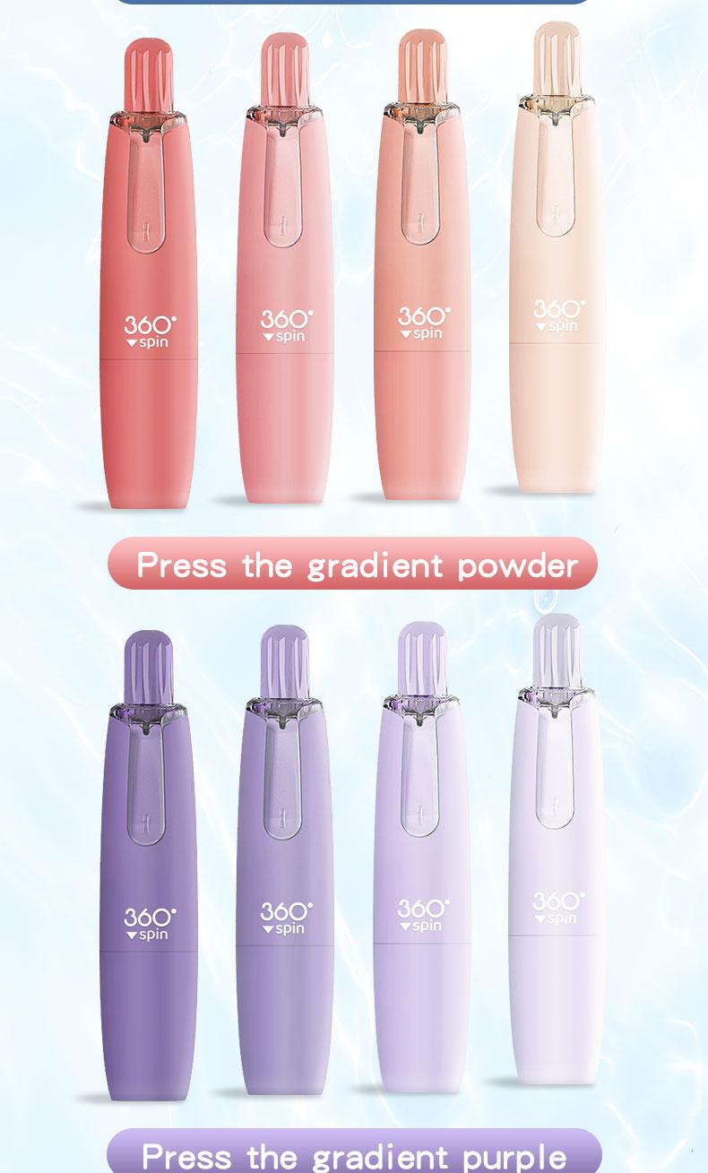 Double-sided tape pen, Greplaceable refills,Glue tape pen, dot-shape glue,4 main bodies + 6 refills, gradient color, perfectfor doing junk journal or school project