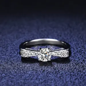 #76 (Bow Ring) 925 Sterling Silver Synthetic Moissanite Ring