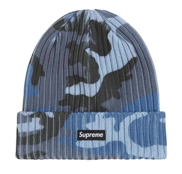 Supreme Overdyed Beanie SS26 Blue Camo