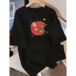 Star Apple Graphic Tee Shirt Design for Casual Wear