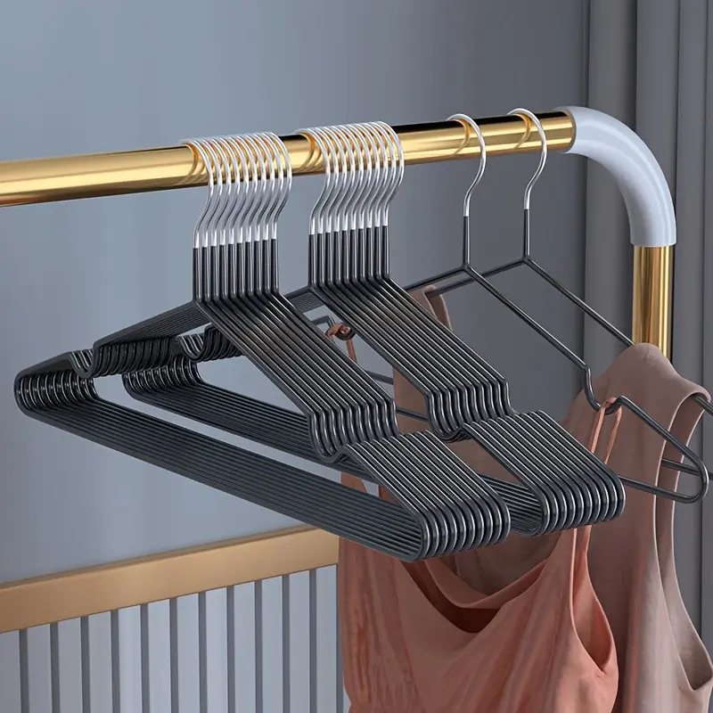 Anti-Slip Heavy-Duty Closet Clothes Hangers Hanging, 15.75'' X 7.87'', Manganese Steel, Bedroom Storage, Laundry Room Organizer, Space Saving Design