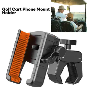 360° Rotatable Golf Cart Phone Holder Mount - One-Handed Pick & Place,Universal Smartphone Mount,Cell Phone Holder Compatible with EZGO Club Car,Golf Cart Accessories