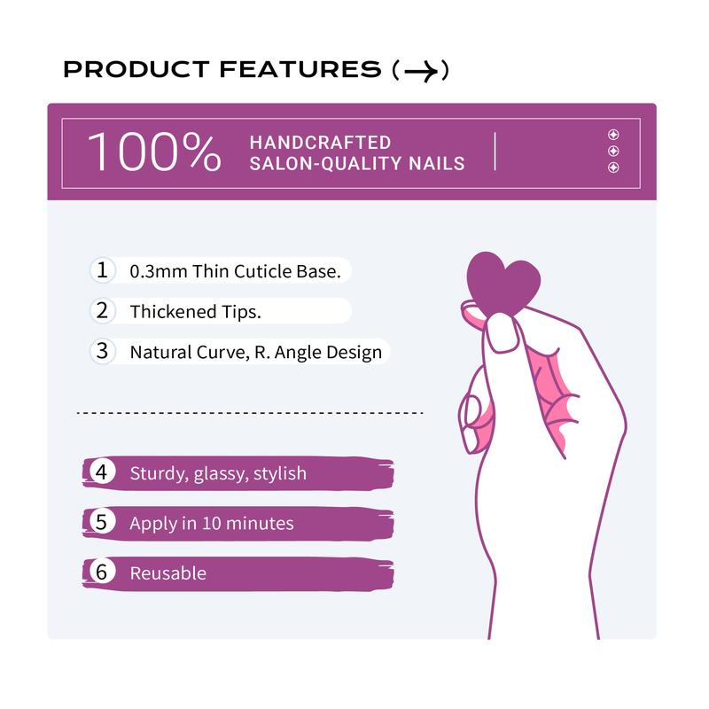 U1 Nails Lunar New Year Collection Handmade Medium Square Press on Nails for Festive Everyday Wear