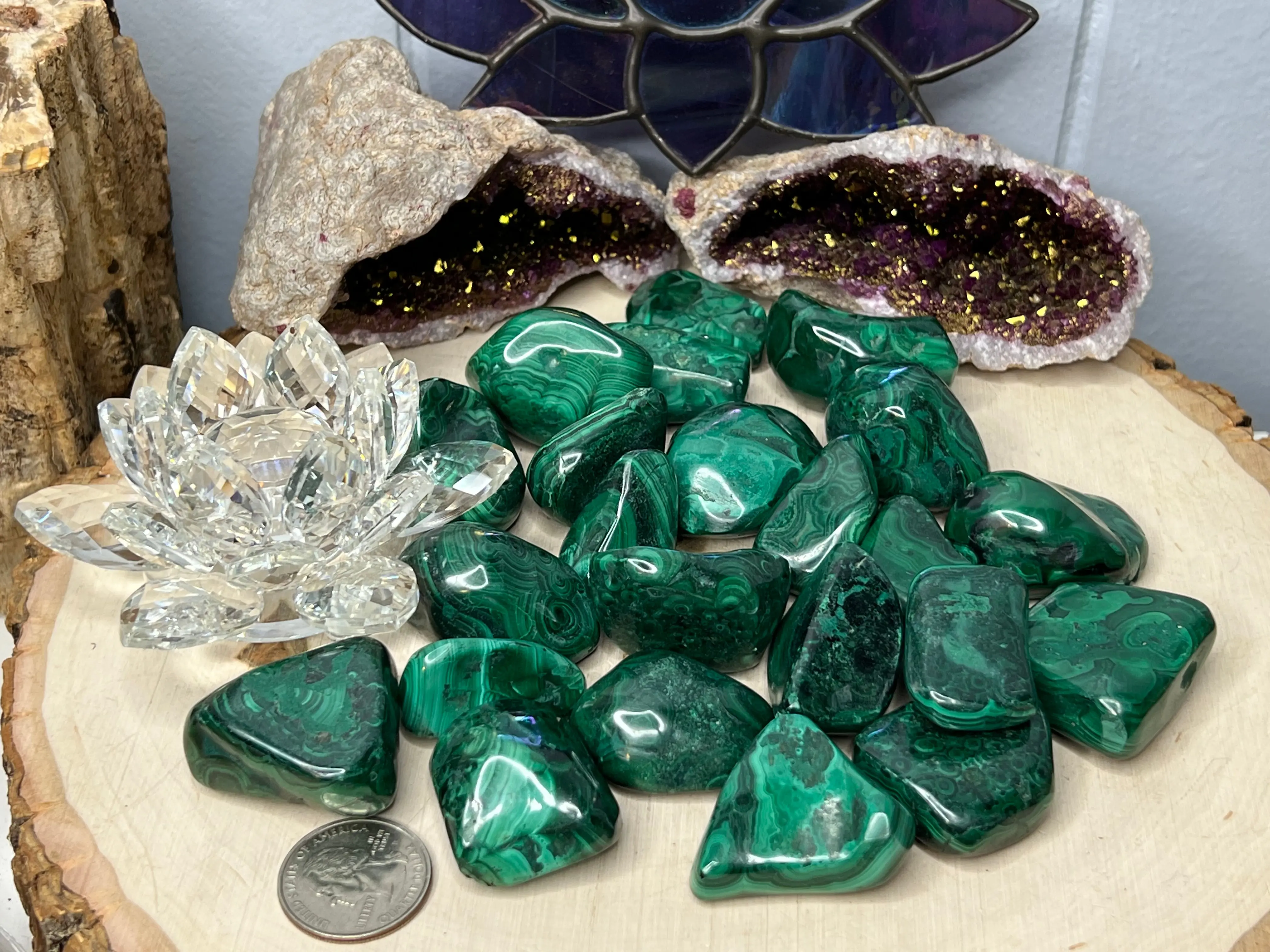 Malachite Tumbles - Large