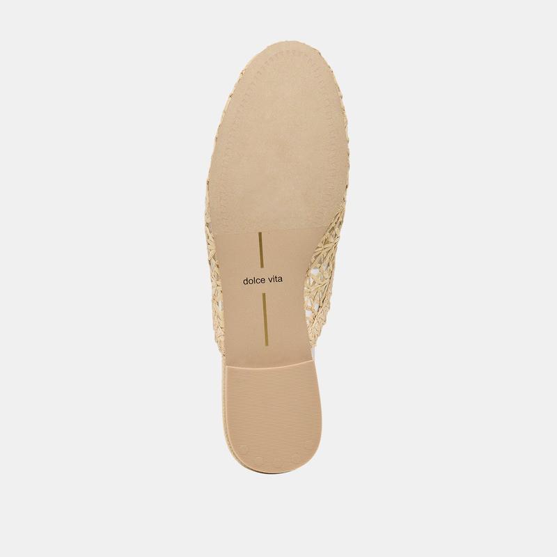 Dolce Vita KIRT FLATS LT NATURAL CROSS HATCH RAFFIA