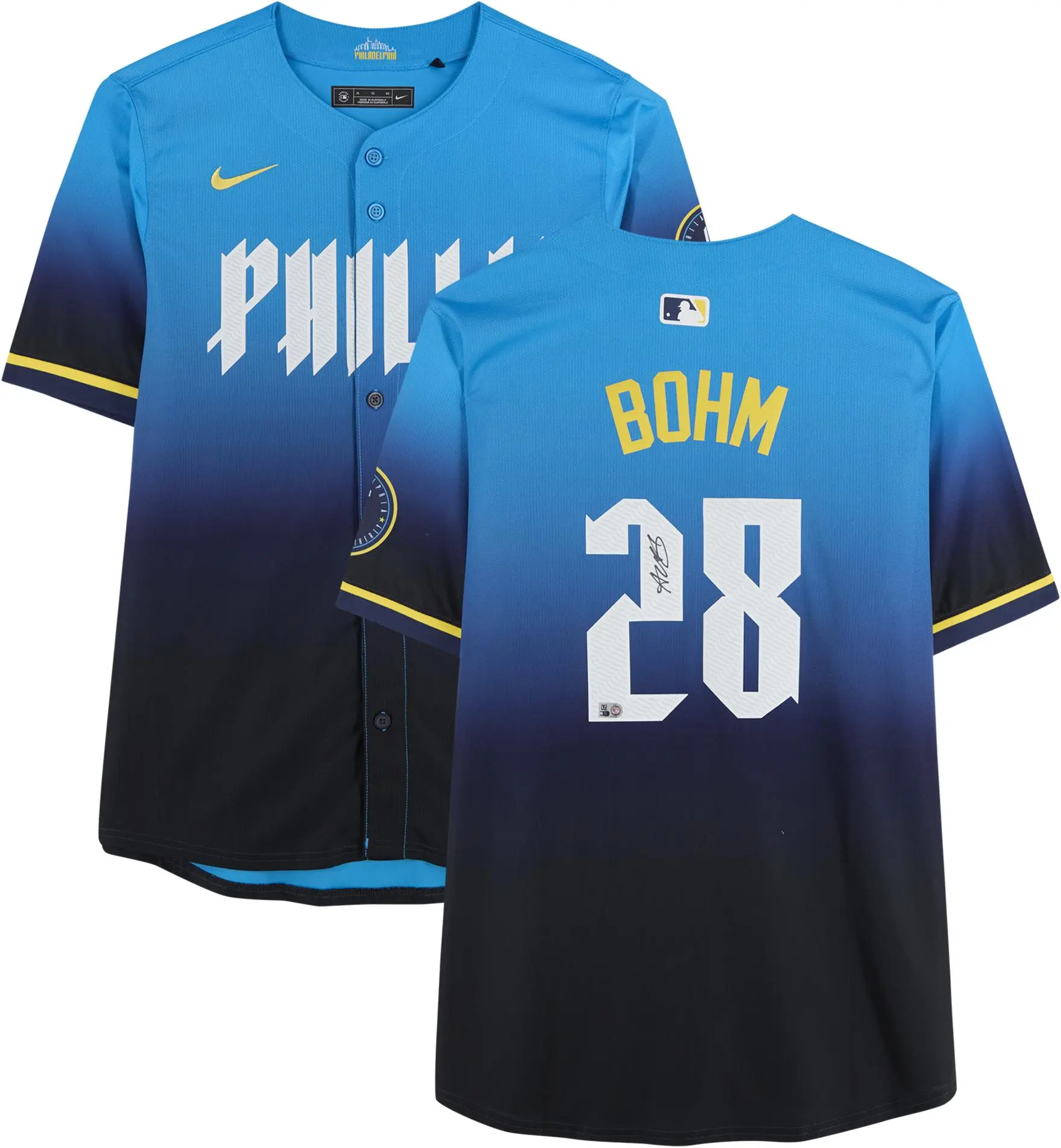 Alec Bohm Philadelphia Phillies Autographed Light Blue City Connect Limited Jersey - Fanatics Authentic Certified