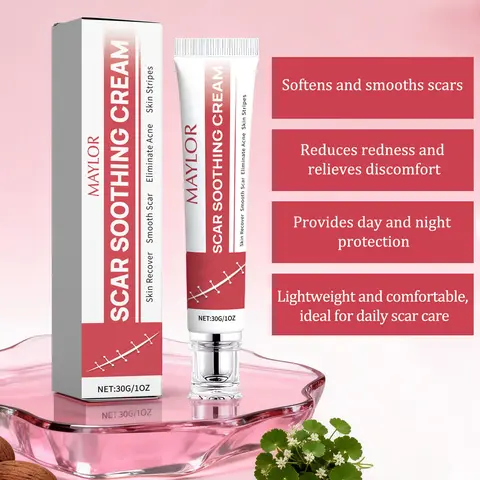 MAYLOR Natural Scar Care Cream - Advanced Reduction Technology, Clean, Moisturizing, Lightweight, Breathable Acne Treatment Gel for Post-Operative Recovery, All Ages Daily Care with Quick-Dry Film